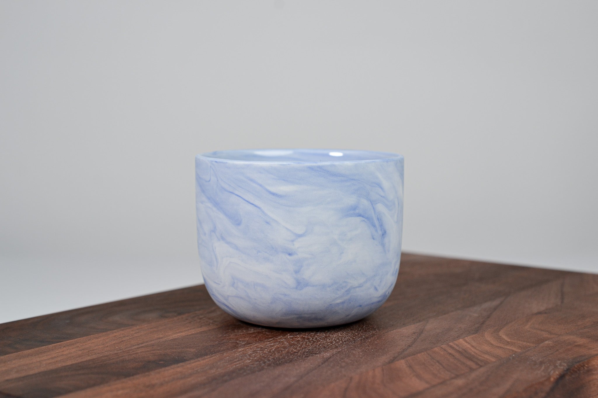 Kávový hrnek z porcelánu - Flow - modrý - 200 ml