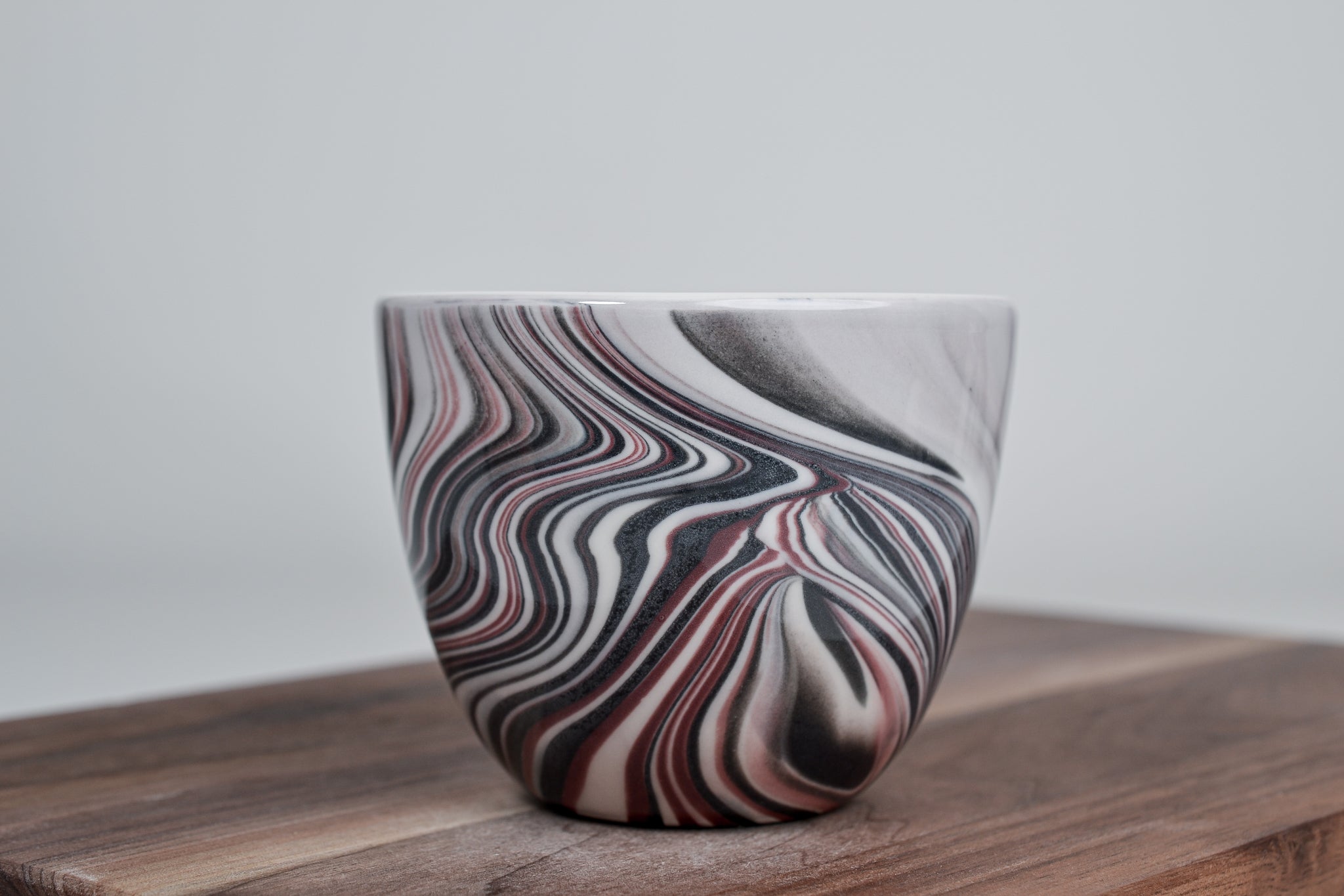 Kouřový šálek, bordó - 200 ml - Lesklá verze