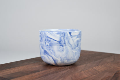 Kávový hrnek z porcelánu - Flow - modrý - 200 ml