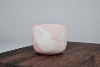 Kávový hrnek z porcelánu - Flow - růžový - 200 ml - Lesklá verze