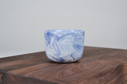 Kávový hrnek z porcelánu - Flow - 100 ml - modrý porcelán