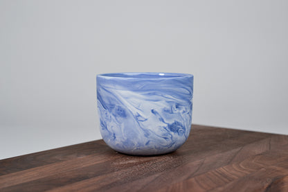 Kávový hrnek z porcelánu - Flow - modrý - 200 ml