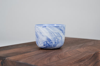 Kávový hrnek z porcelánu - Flow - 100 ml - modrý porcelán