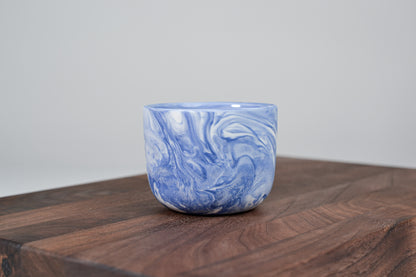 Kávový hrnek z porcelánu - Flow - 100 ml - modrý porcelán