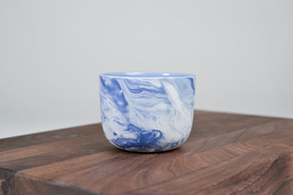 Kávový hrnek z porcelánu - Flow - 100 ml - modrý porcelán