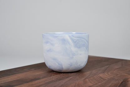 Kávový hrnek z porcelánu - Flow - modrý - 200 ml