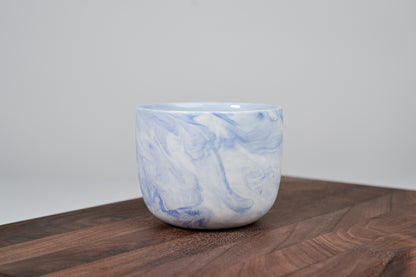 Kávový hrnek z porcelánu - Flow - modrý - 200 ml