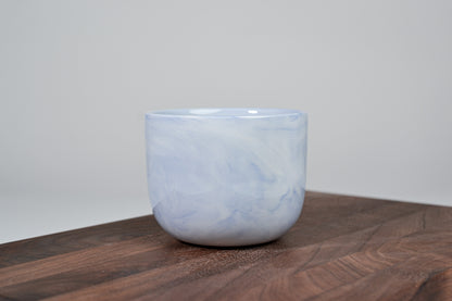 Kávový hrnek z porcelánu - Flow - modrý - 200 ml - lesklá verze