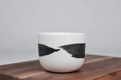 Černá linka - Jednoduchý kávový šálek - 200ml